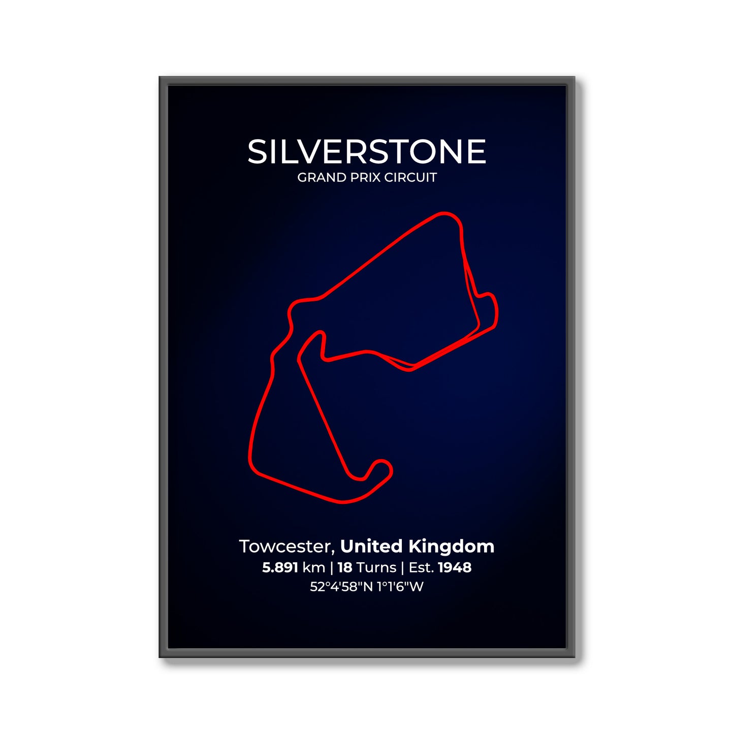 Silverstone Circuit – F1 Circuit Poster