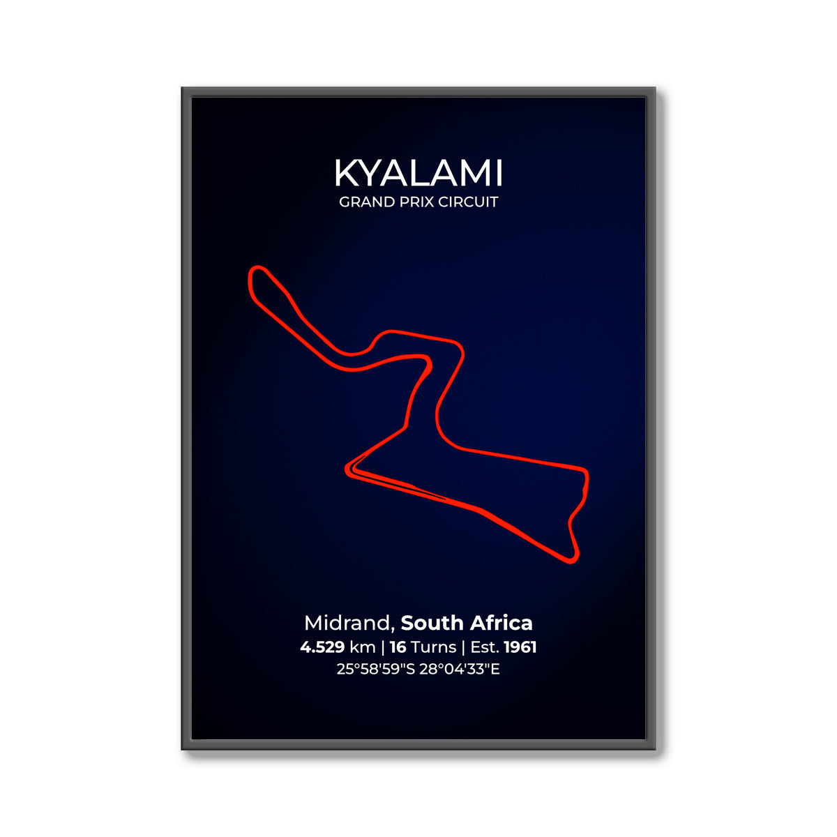 Kyalami Grand Prix Circuit – F1 Circuit Poster