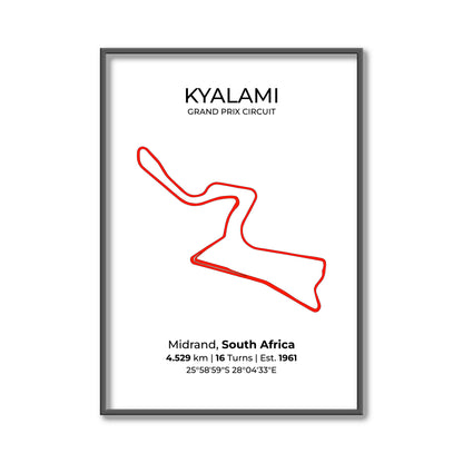 Kyalami Grand Prix Circuit – F1 Circuit Poster