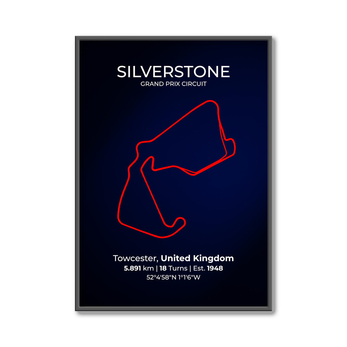 Silverstone Circuit – F1 Circuit Poster