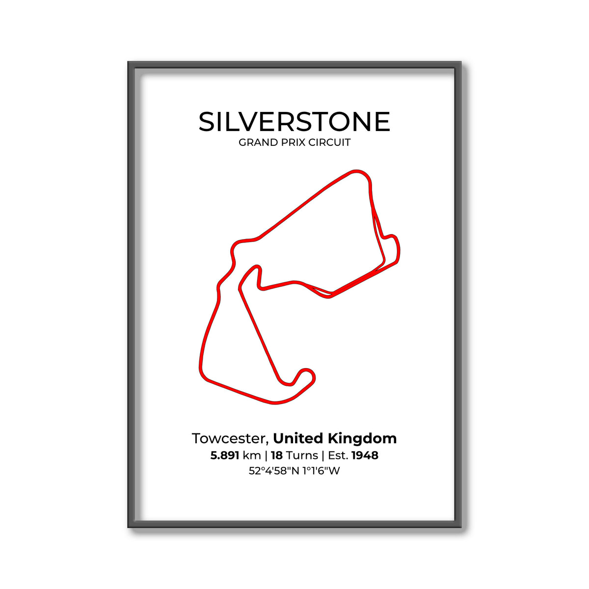 Silverstone Circuit – F1 Circuit Poster