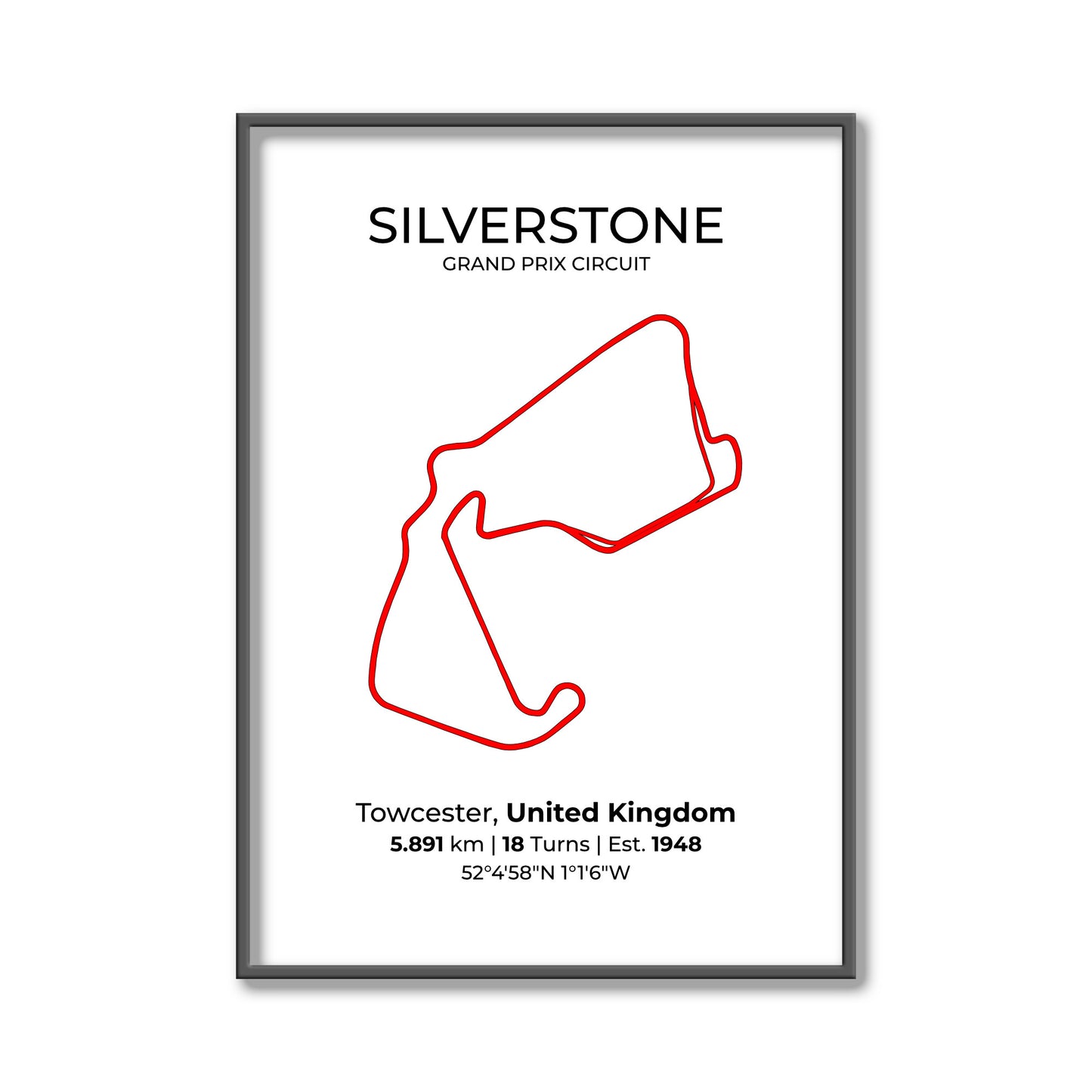 Silverstone Circuit – F1 Circuit Poster