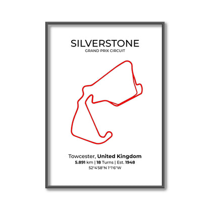 Silverstone Circuit – F1 Circuit Poster