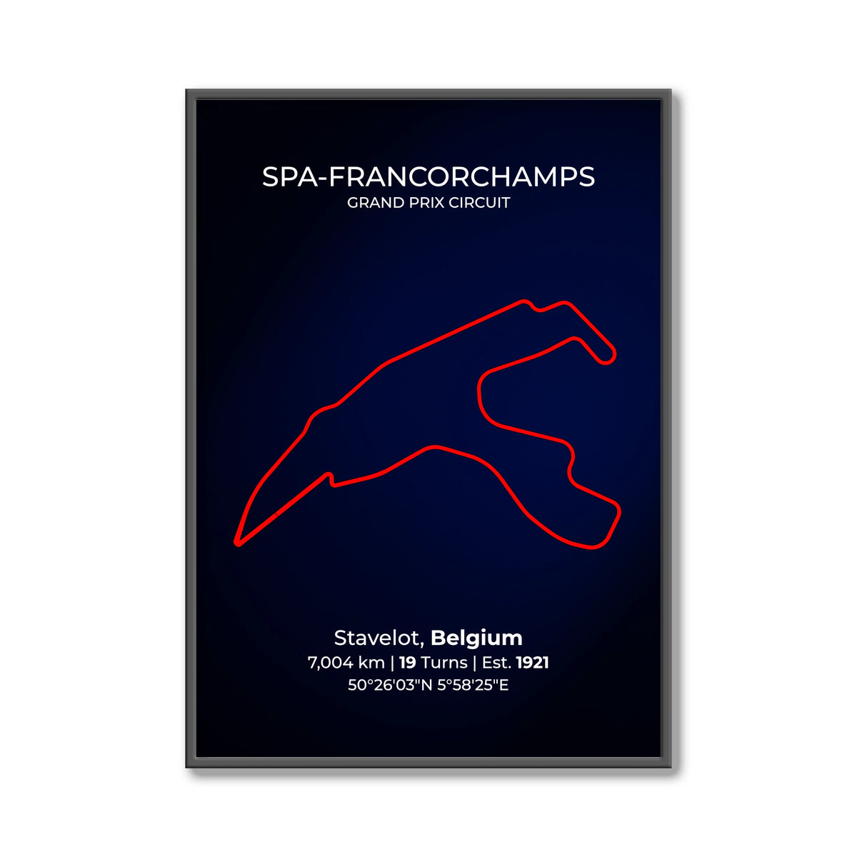 Circuit de Spa-Francorchamps – F1 Circuit Poster