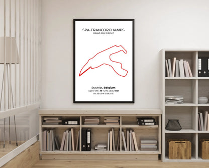 Circuit de Spa-Francorchamps – F1 Circuit Poster