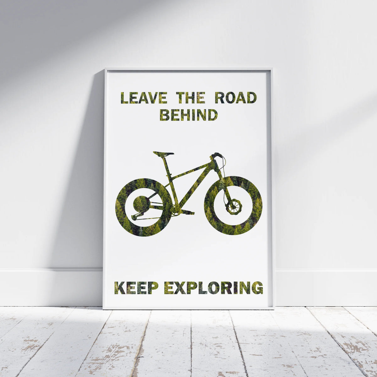 Leave the Road Behind – Forest-Filled MTB Poster